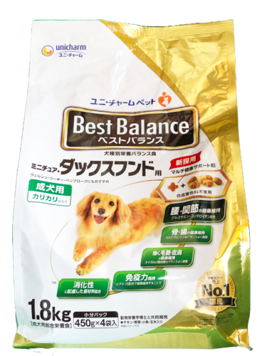ユニチャーム ベストバランス カリカリ仕立て ミニチュア・ダックスフンド用 10歳以上用 1.8kg×4個入 ベストバランス カリカリ仕立て ミニチュア・ダックスフンド用 1.8kg｜ユニ・チャーム ダイレクトショップ（公式通販サイト）